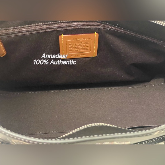 NWT Coach Station Tote Bag With Butterfly Print Silver Black CCK87 in Leather - Picture 13 of 15